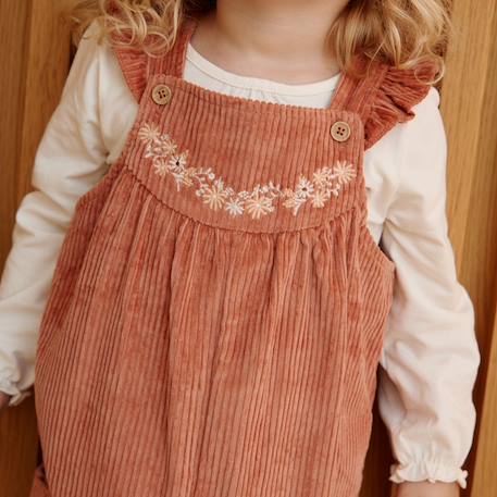 Salopette bébé en velours côtelé ollie Terracotta 6 - vertbaudet enfant 