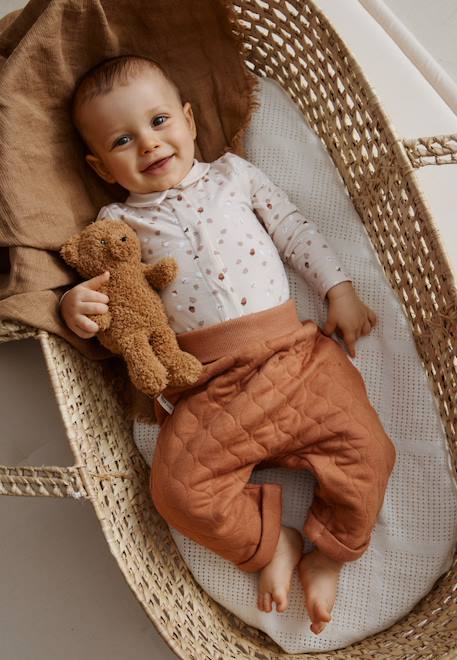 Ensemble body bébé et pantalon matelassé caramel Marron 1 - vertbaudet enfant 