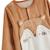 Pyjama bébé en velours côtelé ouverture pont caramel Marron 4 - vertbaudet enfant 