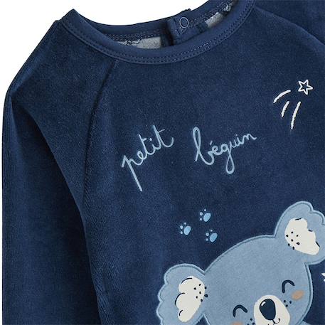 Pyjama enfant 2 pièces en velours mathéo Bleu 3 - vertbaudet enfant 