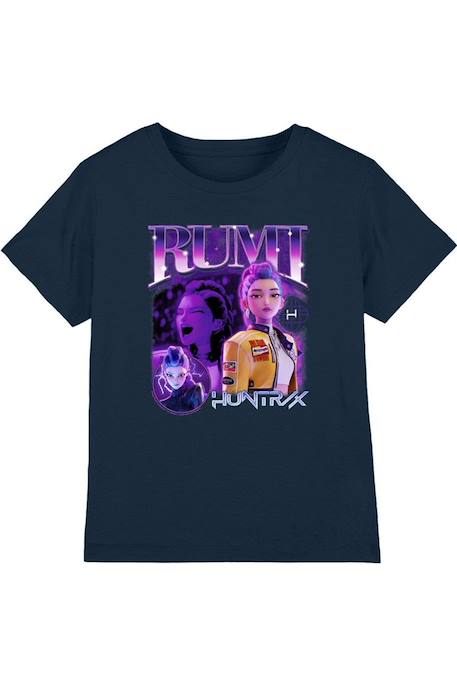 T-shirt fille enfant Rumi Huntr/x, KPop Demon Hunters Bleu marine+Noir+Violet 1 - vertbaudet enfant 
