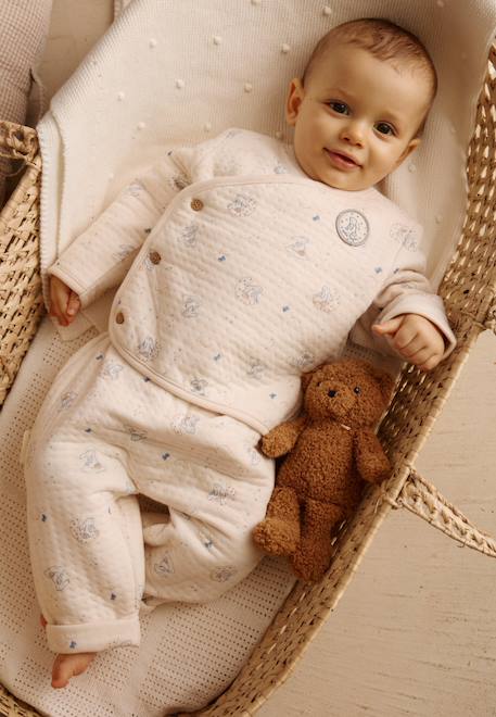 Ensemble bébé gilet et pantalon en coton matelassé voix lactée Ecru 1 - vertbaudet enfant 