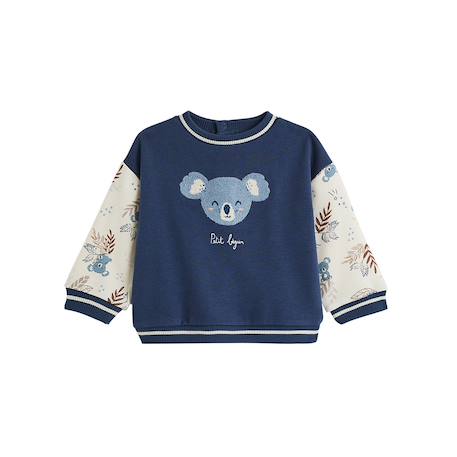 Sweat-shirt bébé en molleton mathéo Bleu 2 - vertbaudet enfant 