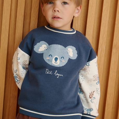 Sweat-shirt bébé en molleton mathéo Bleu 5 - vertbaudet enfant 