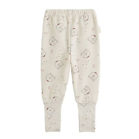 Pyjama bébé 2 pièces en polaire avec pieds retroussables pistache Kaki 6 - vertbaudet enfant 