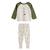 Pyjama bébé 2 pièces en polaire avec pieds retroussables pistache Kaki 2 - vertbaudet enfant 