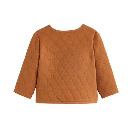 Ensemble bébé gilet croisé et pantalon avec pieds en molleton caramel Ecru 3 - vertbaudet enfant 