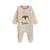 Pyjama bébé matelassé ouverture pont caramel Ecru 2 - vertbaudet enfant 