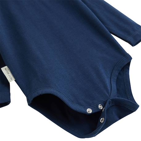 Lot de 3 bodies bébé col roulé manches longues mathéo Bleu 3 - vertbaudet enfant 