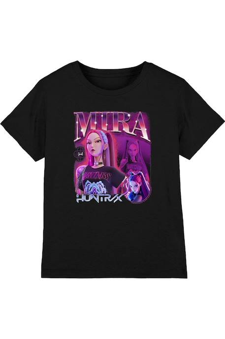 T-shirt fille enfant Mira Huntr/x, KPop Demon Hunters Bleu marine+Noir+Violet 7 - vertbaudet enfant 