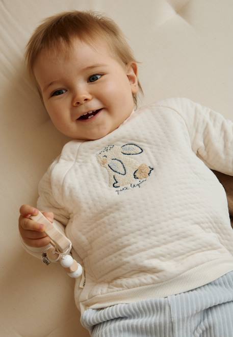Sweat-shirt bébé voix lactée Ecru 1 - vertbaudet enfant 