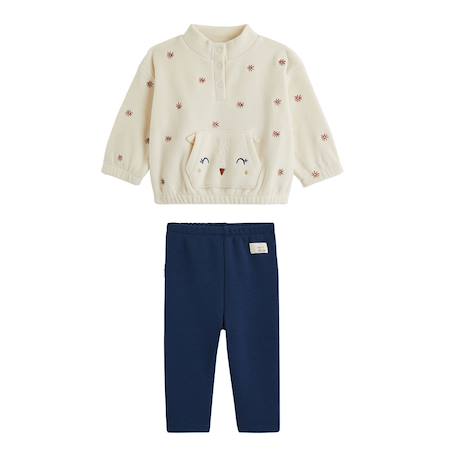 Ensemble bébé sweat en polaire et legging ultra chaud ollie Bleu 2 - vertbaudet enfant 