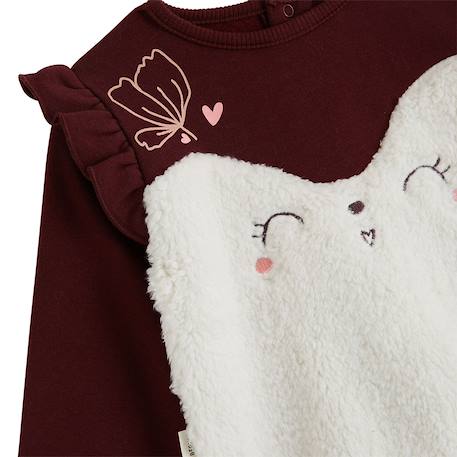 Ensemble bébé sweat et pantalon en molleton aimée Bordeaux 3 - vertbaudet enfant 