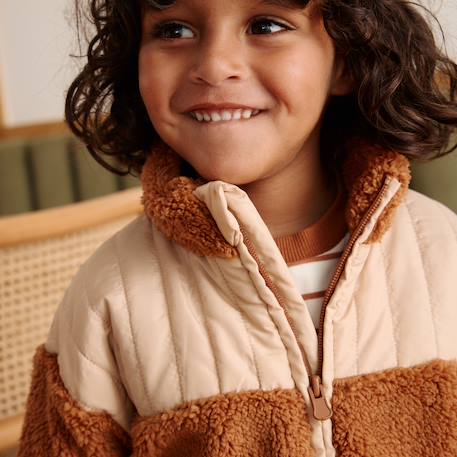 Veste enfant en sherpa moka Marron 6 - vertbaudet enfant 