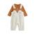 Ensemble salopette bébé en sherpa et t-shirt caramel Ecru 2 - vertbaudet enfant 