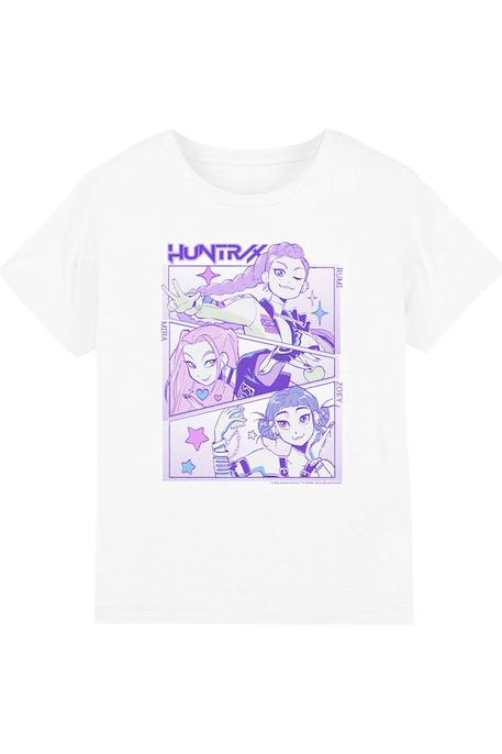 T-shirt fille enfant Huntr/x, KPop Demon Hunters Blanc+Noir+Rose clair+Violet 1 - vertbaudet enfant 