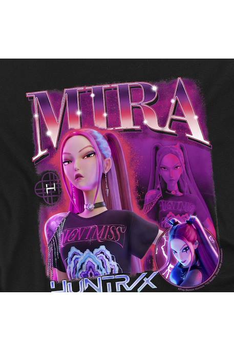 T-shirt fille enfant Mira Huntr/x, KPop Demon Hunters Bleu marine+Noir+Violet 9 - vertbaudet enfant 