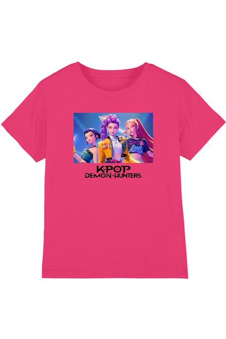 T-shirt fille enfant Huntr/x, KPop Demon Hunters Blanc+Fuchsia+Gris chiné+Rose clair 7 - vertbaudet enfant 