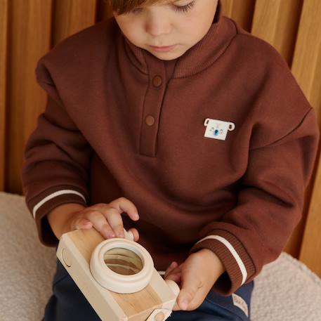Sweat-shirt bébé en molleton mathéo Marron 5 - vertbaudet enfant 