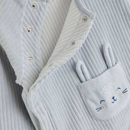Ensemble sweat et pantalon bébé en velours voix lactée Bleu 4 - vertbaudet enfant 