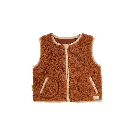 Veste sans manches enfant en sherpa moka Marron 2 - vertbaudet enfant 
