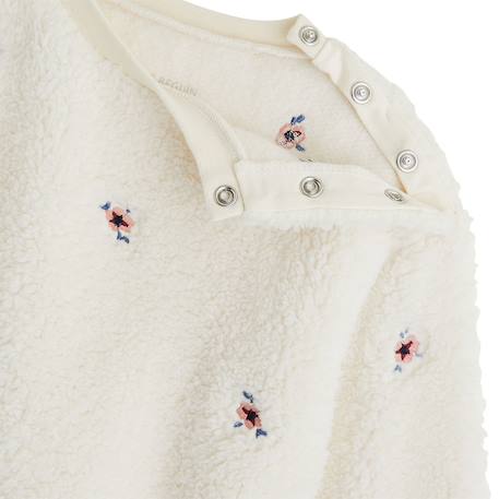 Sweat-shirt bébé en sherpa cléo Vanille 4 - vertbaudet enfant 