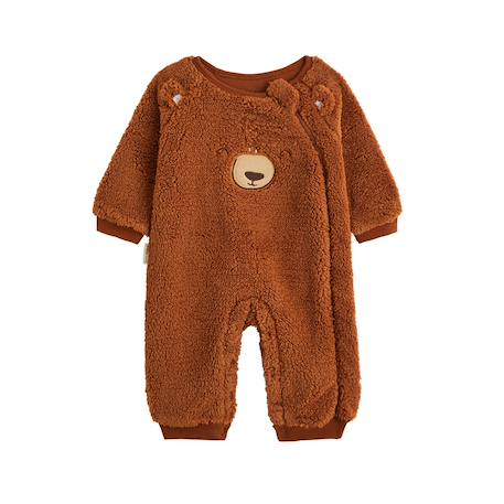 Surpyjama bébé en sherpa moka Marron 2 - vertbaudet enfant 