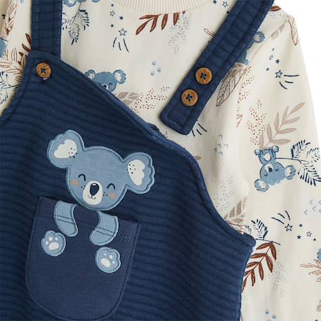Ensemble salopette bébé et t-shirt mathéo Bleu 4 - vertbaudet enfant 