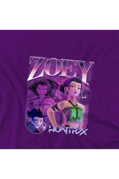 T-shirt fille enfant Zoey Huntr/x, KPop Demon Hunters Bleu marine+Noir+Violet 15 - vertbaudet enfant 