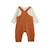 Ensemble salopette bébé matelassé et t-shirt caramel Marron 3 - vertbaudet enfant 