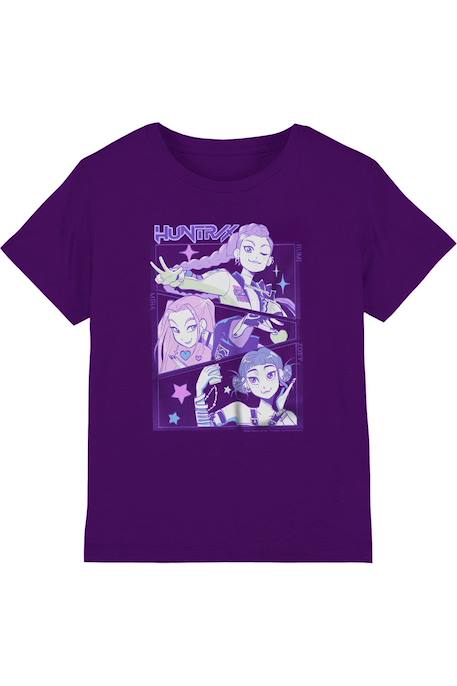 T-shirt fille enfant Huntr/x, KPop Demon Hunters Blanc+Noir+Rose clair+Violet 19 - vertbaudet enfant 