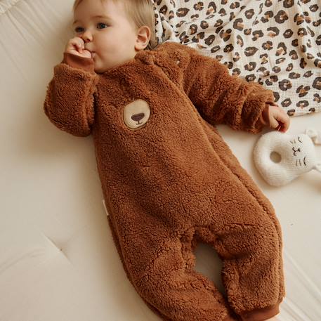 Surpyjama bébé en sherpa moka Marron 6 - vertbaudet enfant 