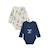 Lot de 2 bodies bébé manches longues mathéo Bleu 2 - vertbaudet enfant 