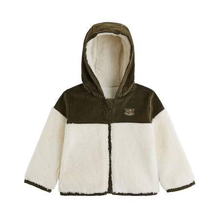 Veste enfant intérieur polaire avec capuche ginkgo Vert 2 - vertbaudet enfant 