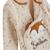 Pyjama bébé matelassé ouverture pont caramel Ecru 5 - vertbaudet enfant 