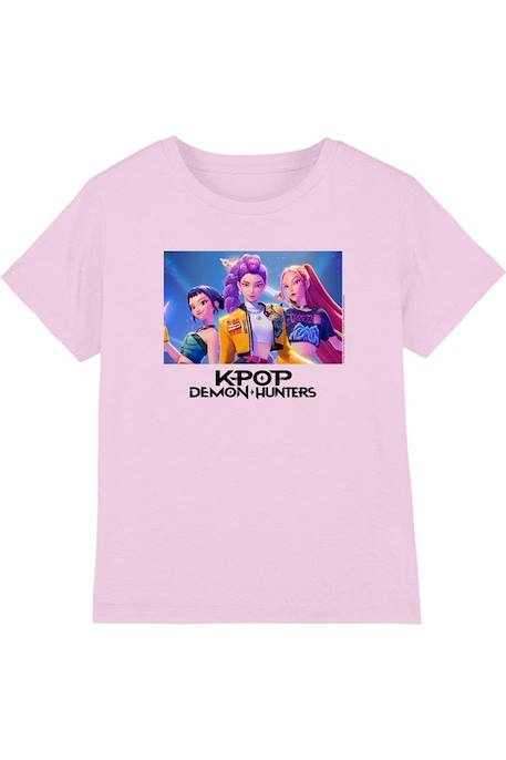 T-shirt fille enfant Huntr/x, KPop Demon Hunters Blanc+Fuchsia+Gris chiné+Rose clair 19 - vertbaudet enfant 