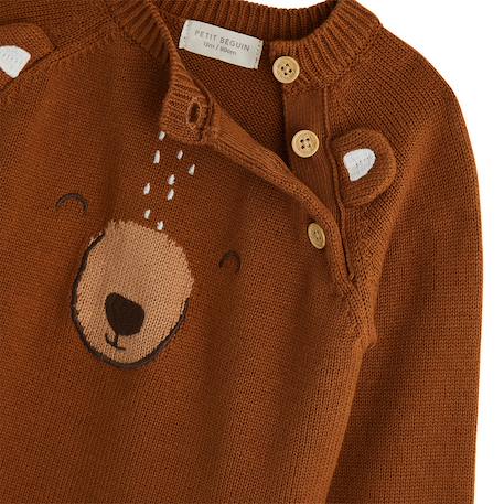 Pull bébé en tricot moka Marron 4 - vertbaudet enfant 