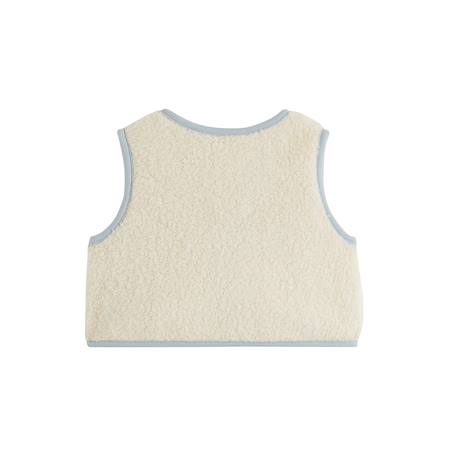 Veste sans manches bébé en sherpa voix lactée Ecru 3 - vertbaudet enfant 