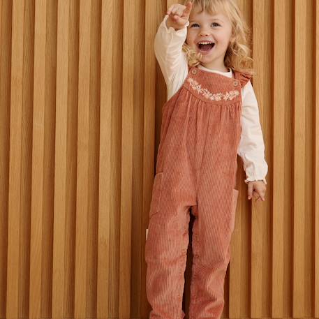 Salopette bébé en velours côtelé ollie Terracotta 5 - vertbaudet enfant 