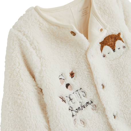 Surpyjama bébé en sherpa caramel Ecru 4 - vertbaudet enfant 