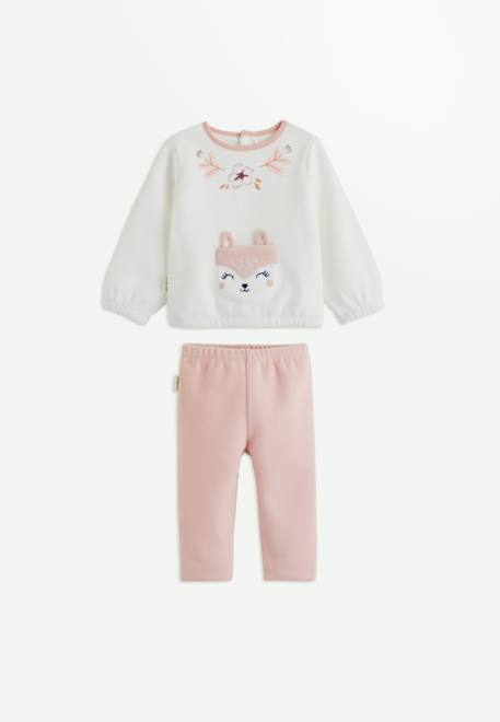 Pyjama fille 2 pièces en polaire cléo Rose 1 - vertbaudet enfant 