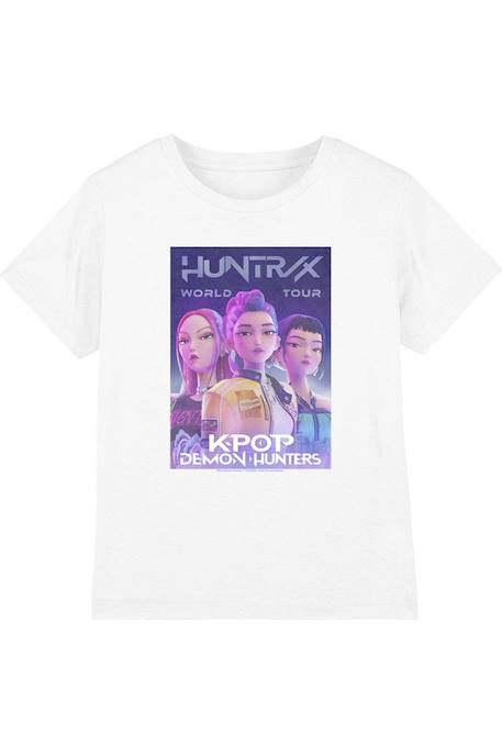 T-shirt fille enfant Huntr/x World Tour, KPop Demon Hunters Blanc+Fuchsia+Violet 1 - vertbaudet enfant 