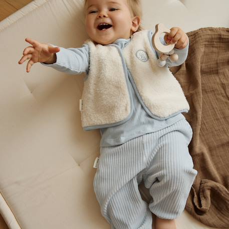 Veste sans manches bébé en sherpa voix lactée Ecru 6 - vertbaudet enfant 