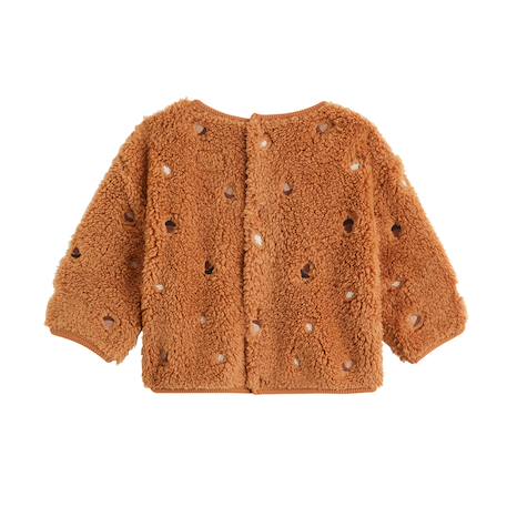 Sweat-shirt bébé en sherpa caramel Marron 3 - vertbaudet enfant 