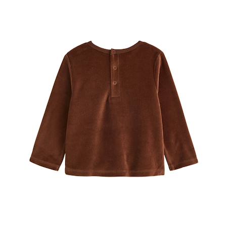 Lot de 2 pyjamas bébé 2 pièces en velours à pieds retroussables mathéo Marron 6 - vertbaudet enfant 