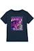T-shirt fille enfant Zoey Huntr/x, KPop Demon Hunters Bleu marine+Noir+Violet 1 - vertbaudet enfant 