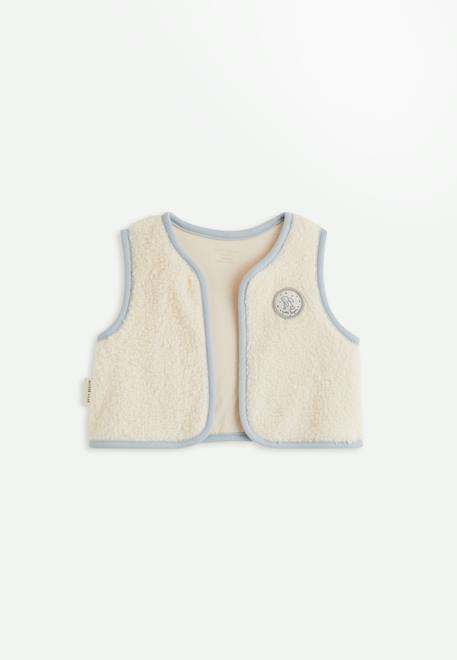 Veste sans manches bébé en sherpa voix lactée Ecru 1 - vertbaudet enfant 