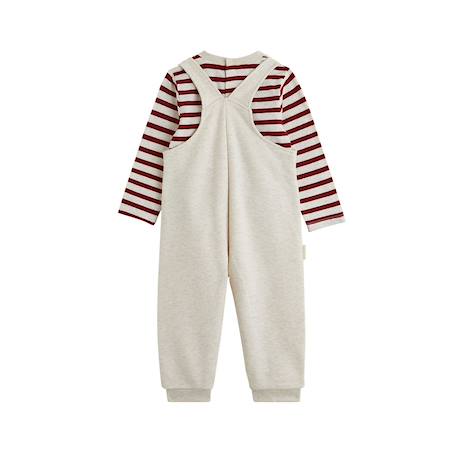 Ensemble salopette bébé en molleton et t-shirt pistache Beige 3 - vertbaudet enfant 