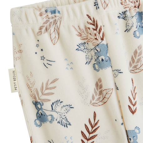 Lot de 2 pyjamas bébé 2 pièces en velours à pieds retroussables mathéo Marron 4 - vertbaudet enfant 