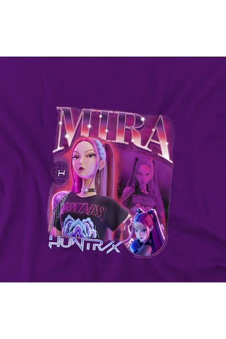 T-shirt fille enfant Mira Huntr/x, KPop Demon Hunters Bleu marine+Noir+Violet 14 - vertbaudet enfant 